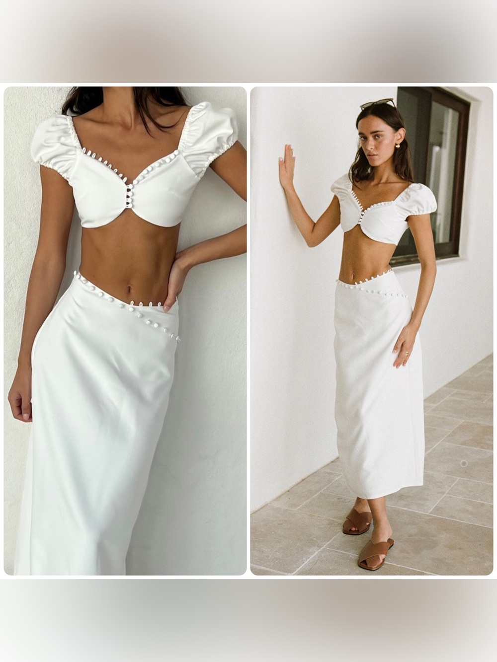New! Sabo Cato White Trim Midi Skirt 🤍 Medium